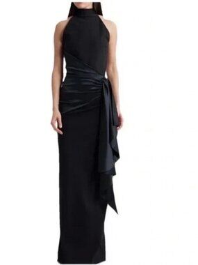 Chiara Boni La Petite Robe Black Gudairi Column Gown